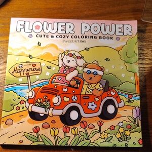 Flower Power Coloring Book - Orange